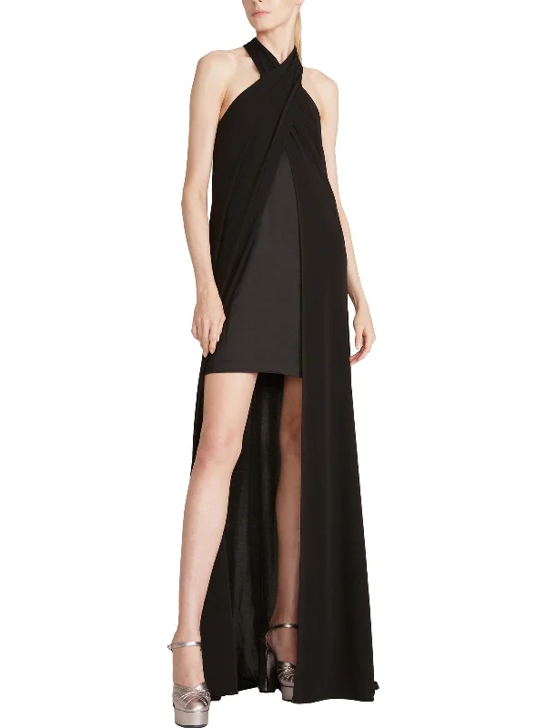 Reign Womens Sleeveless Long Evening Dress