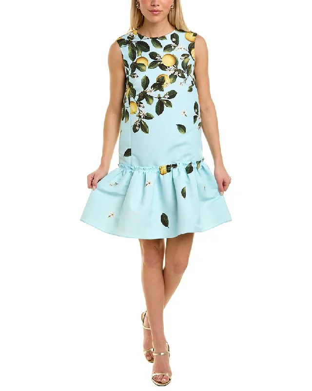 Oscar de la Renta Silk-Lined Cocktail Dress