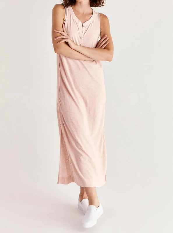 The Summertown Maxi Dress in Muted Blush