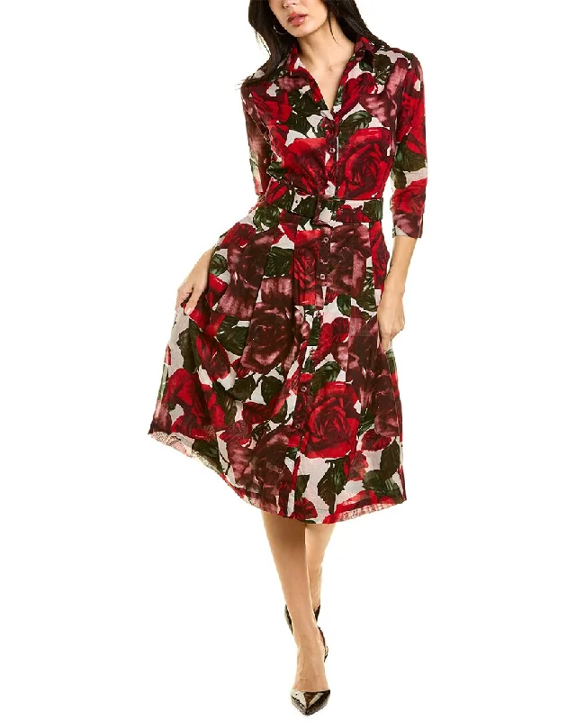 Samantha Sung Audrey 3 Silk Shirtdress