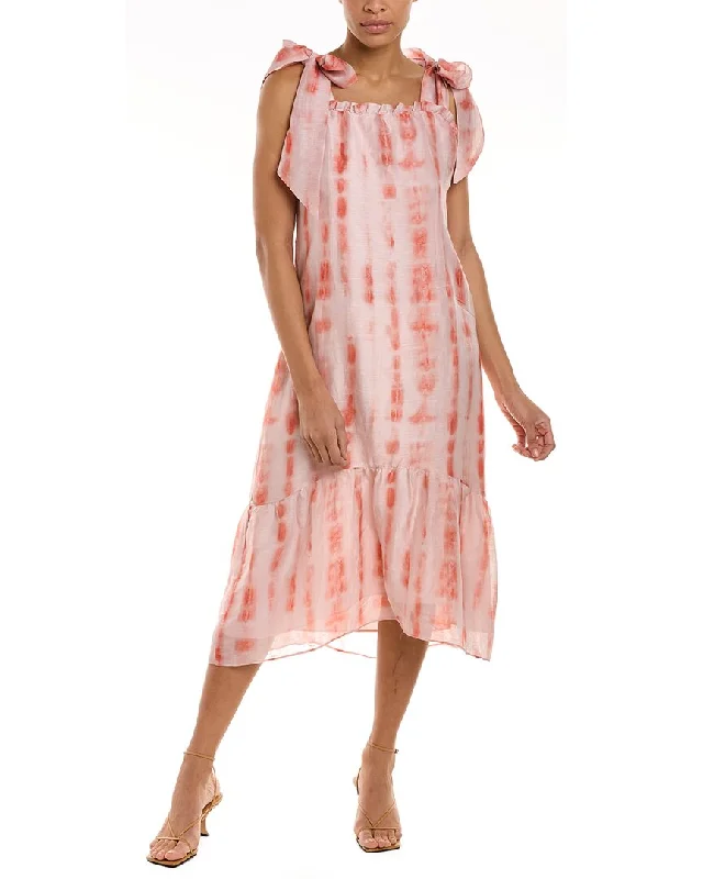 Marie Oliver Maya Linen & Silk-Blend Dress