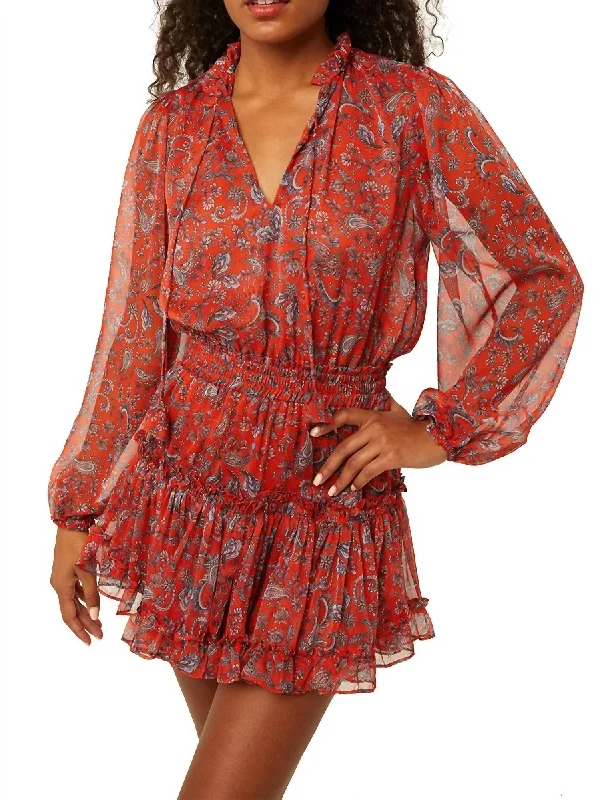 Lorena Dress in Aranciatta Paisley