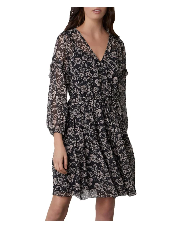 Selina Womens Floral Boho Shift Dress