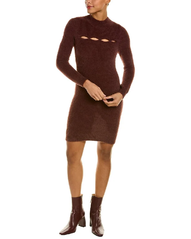 L.N.C Fuzzy Cutout Sweaterdress