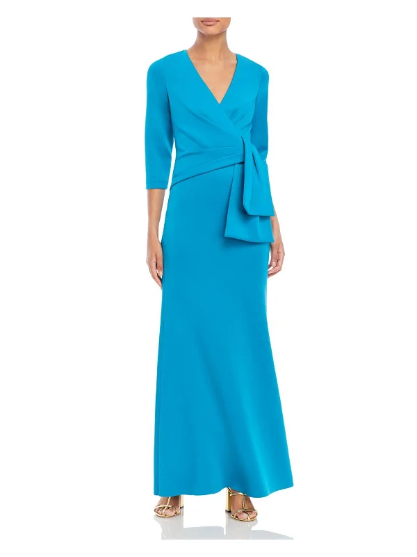 Womens V-Neck Long Evening Dress