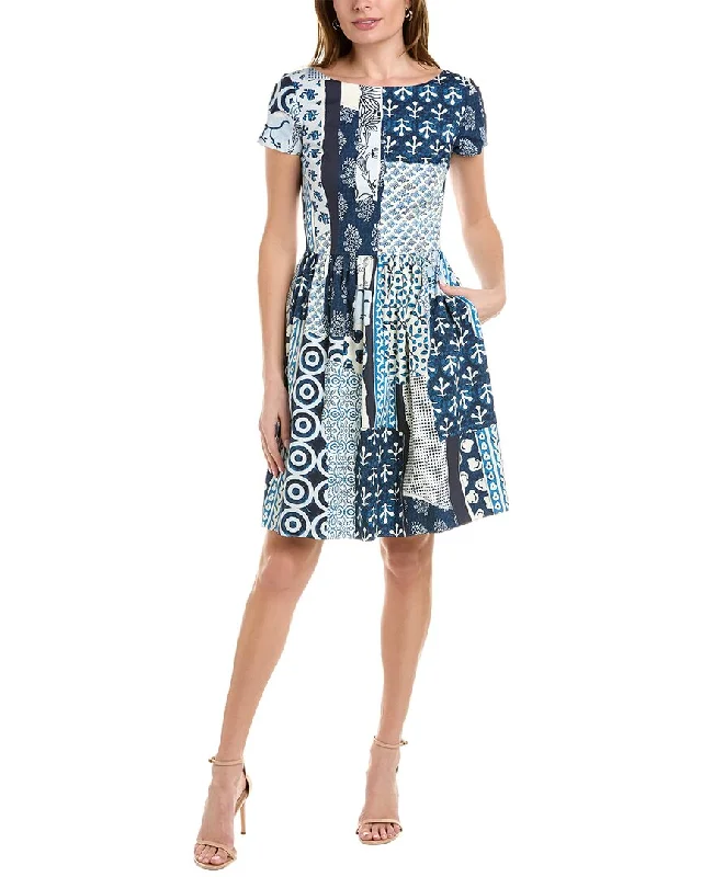 Oscar de la Renta Collage A-Line Dress