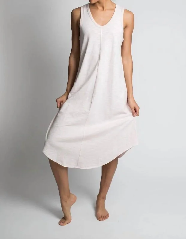 Ana Racerback Tank Dress in White