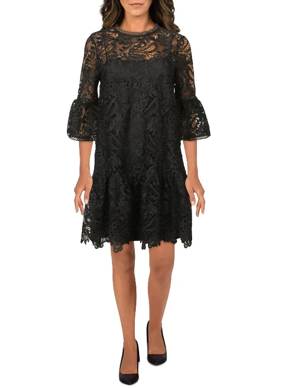 Womens Floral Lace Cocktail and Party Dress