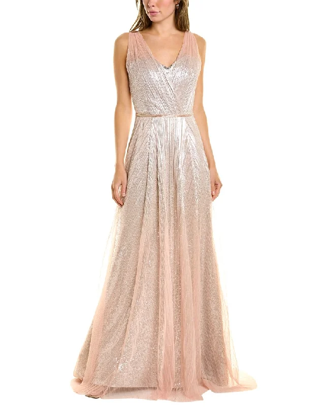 Rene Ruiz Sequin A-Line Gown