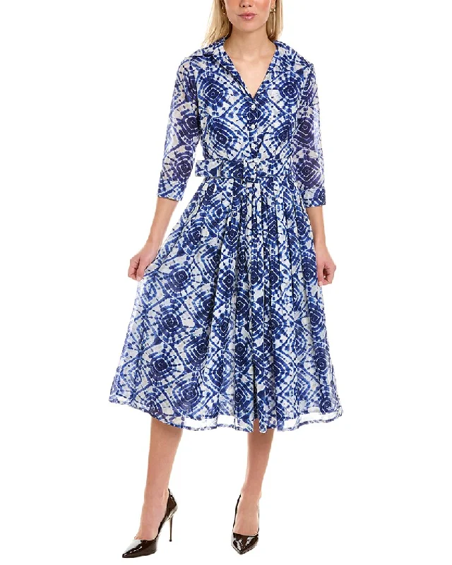 Samantha Sung Audrey 2 3/4-Sleeve Shirtdress