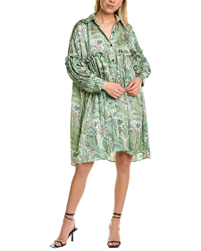 Beulah Ruffle Shirtdress