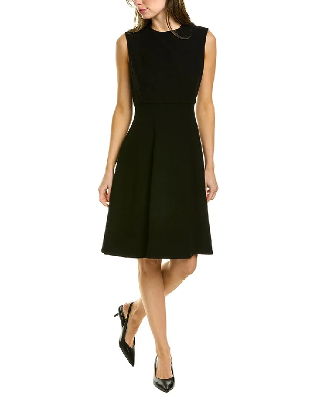 Oscar de la Renta Mini Wool-Blend Boucle Dress