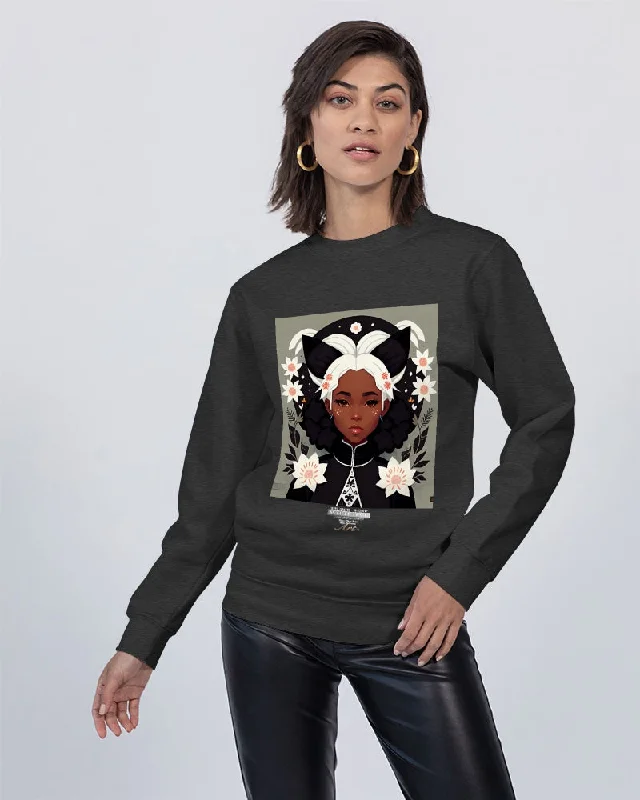 Nubian girl silver fox Unisex Premium Crewneck Sweatshirt | Lane Seven