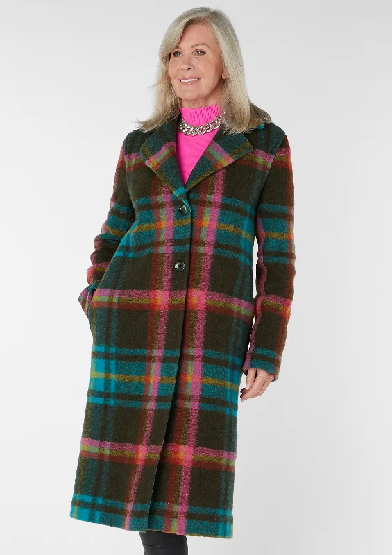 Alma Check Straight Coat - size 10