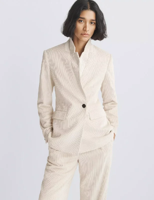 Tessa Corduroy Blazer - Ivory