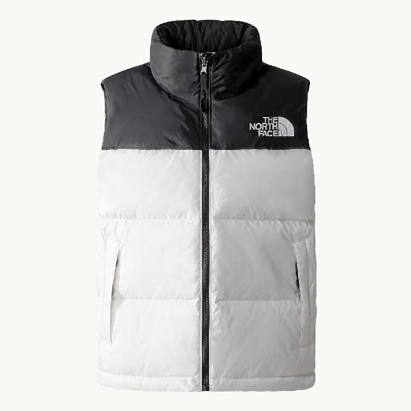 Women's 96 Retro Nuptse Vest - Gardenia White/TNF Black