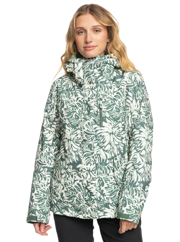 Roxy Jetty Technical Snow Jacket - Dark Forest Wild