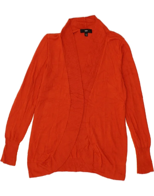 MOSSIMO Womens Big & Tall Open Cardigan Sweater UK 18 XL Orange Nylon