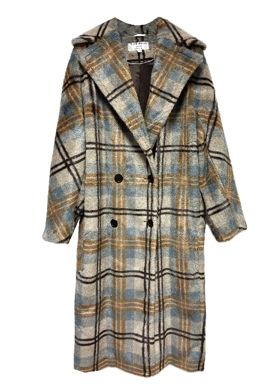 Sammi Check Faux Fur Coat - size 10