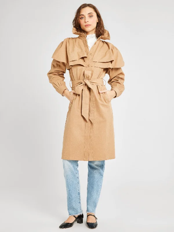 Renata Trench in Almond