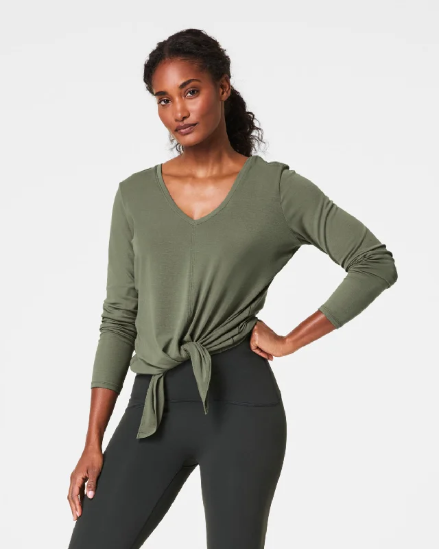 SPANX® Better Base Long Sleeve Convertible Tie Top