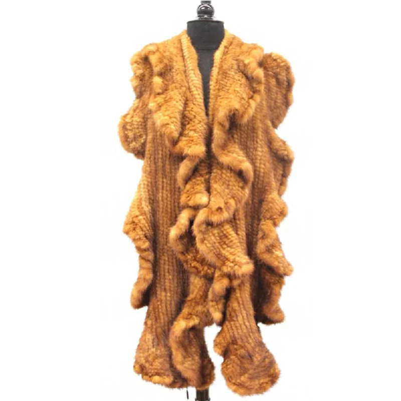 Ruffled Mink Muffler