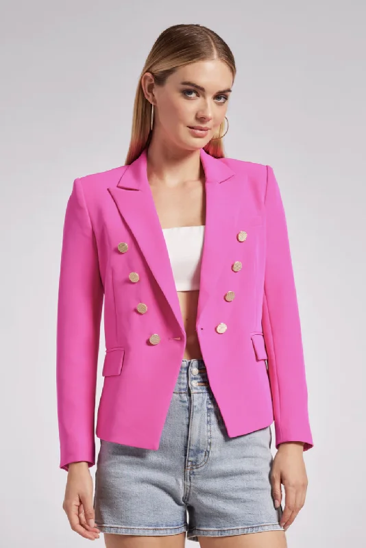 Amelia Crepe Blazer - Magenta