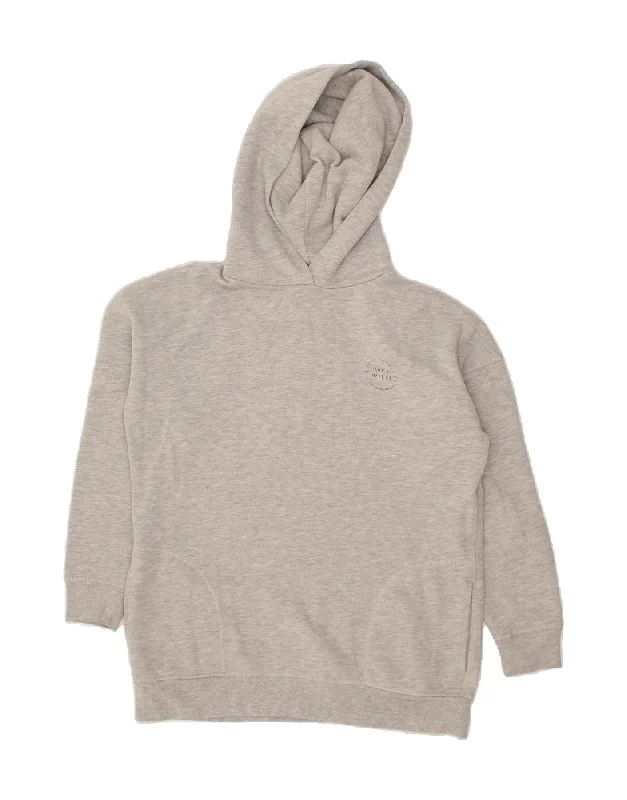 JACK WILLS Womens Oversized Hoodie Jumper UK 6 XS  Grey Cotton