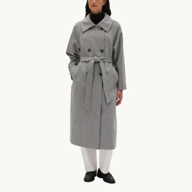 Cocoon Coat - Grey Marle