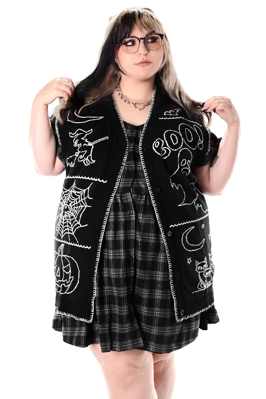 Halloween Night Patchwork Vest - Unisex - No Restock! XS/S & M/L left!