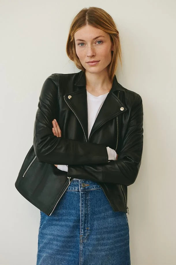 Part Two Frances Leather Jacket (Black)