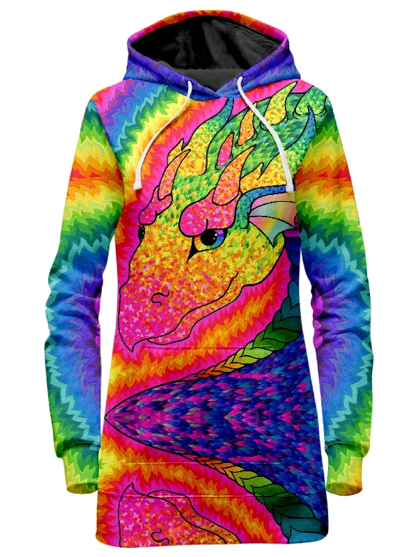 Rainbow Dragon Hoodie Dress