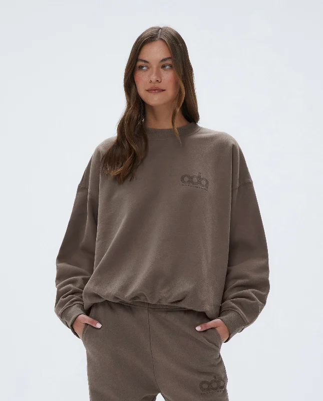 Performance Oversized Sweatshirt - Cocoa Brown