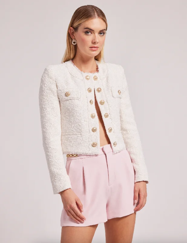 Karson Tweed Jacket - White