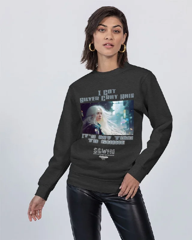 Beautiful white woman my time to shine Unisex Premium Crewneck Sweatshirt | Lane Seven