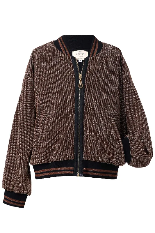 Little Girl's Metallic Shimmer Bomber Jacket