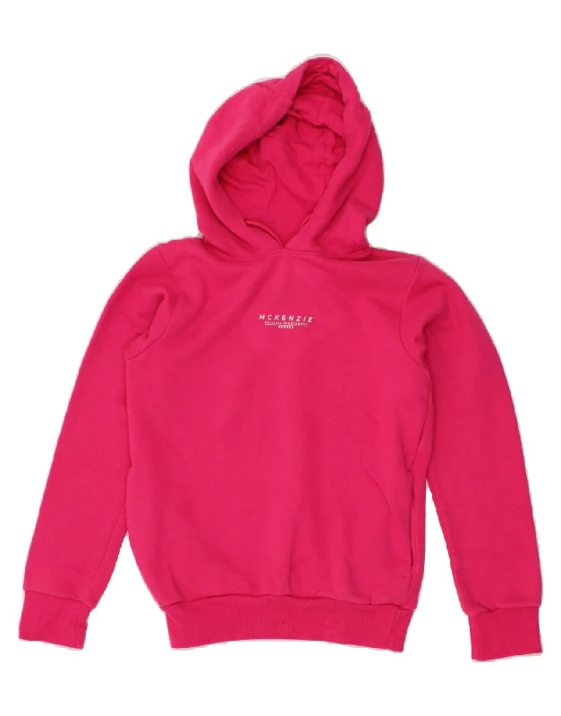 MCKENZIE Womens Hoodie Jumper UK 14 Medium Pink Cotton