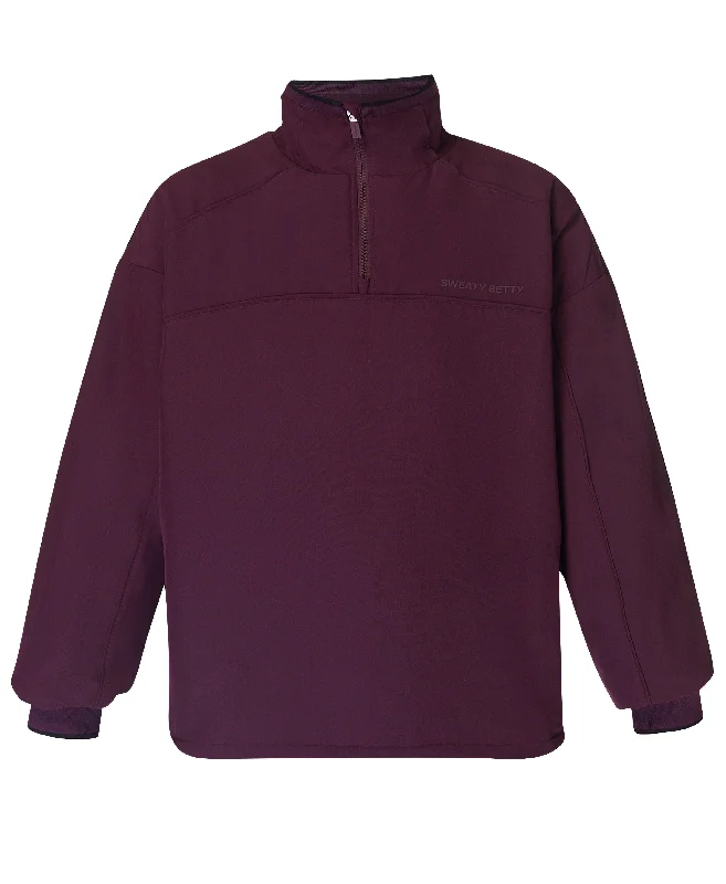 Fleece Lined Half Zip Sb9820 Midnight-Cherry-Purp