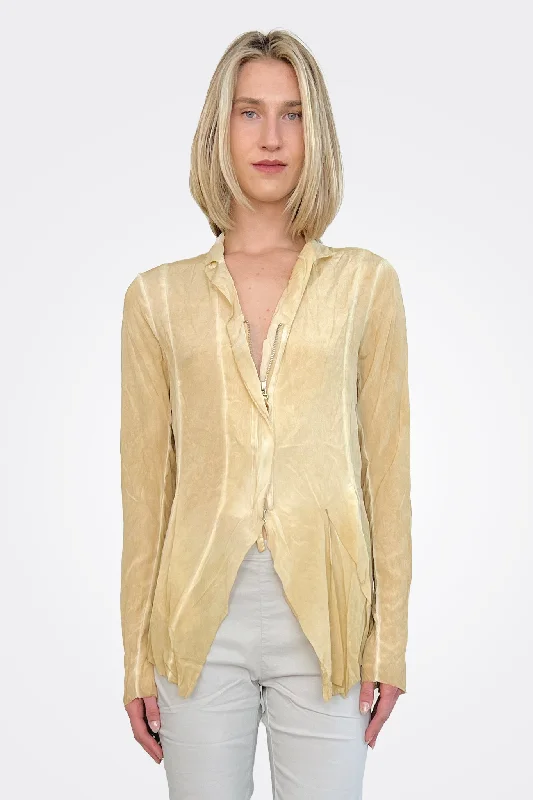 Jagged Silk Jacket - Wax Cloud